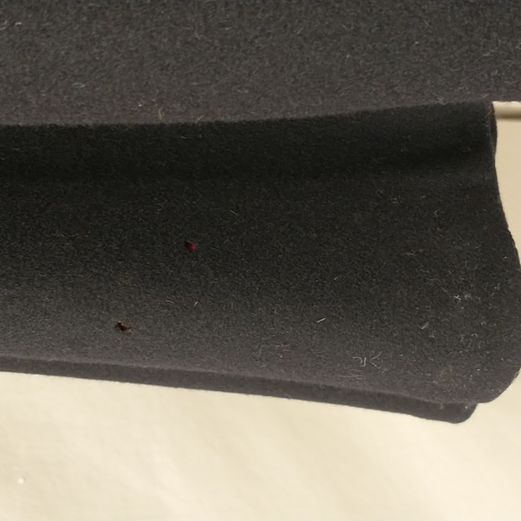 Vintage Wool Cape Navy Blue w Red Lining Nurse w Trim Cover Quality moth damage - Picture 10 of 16